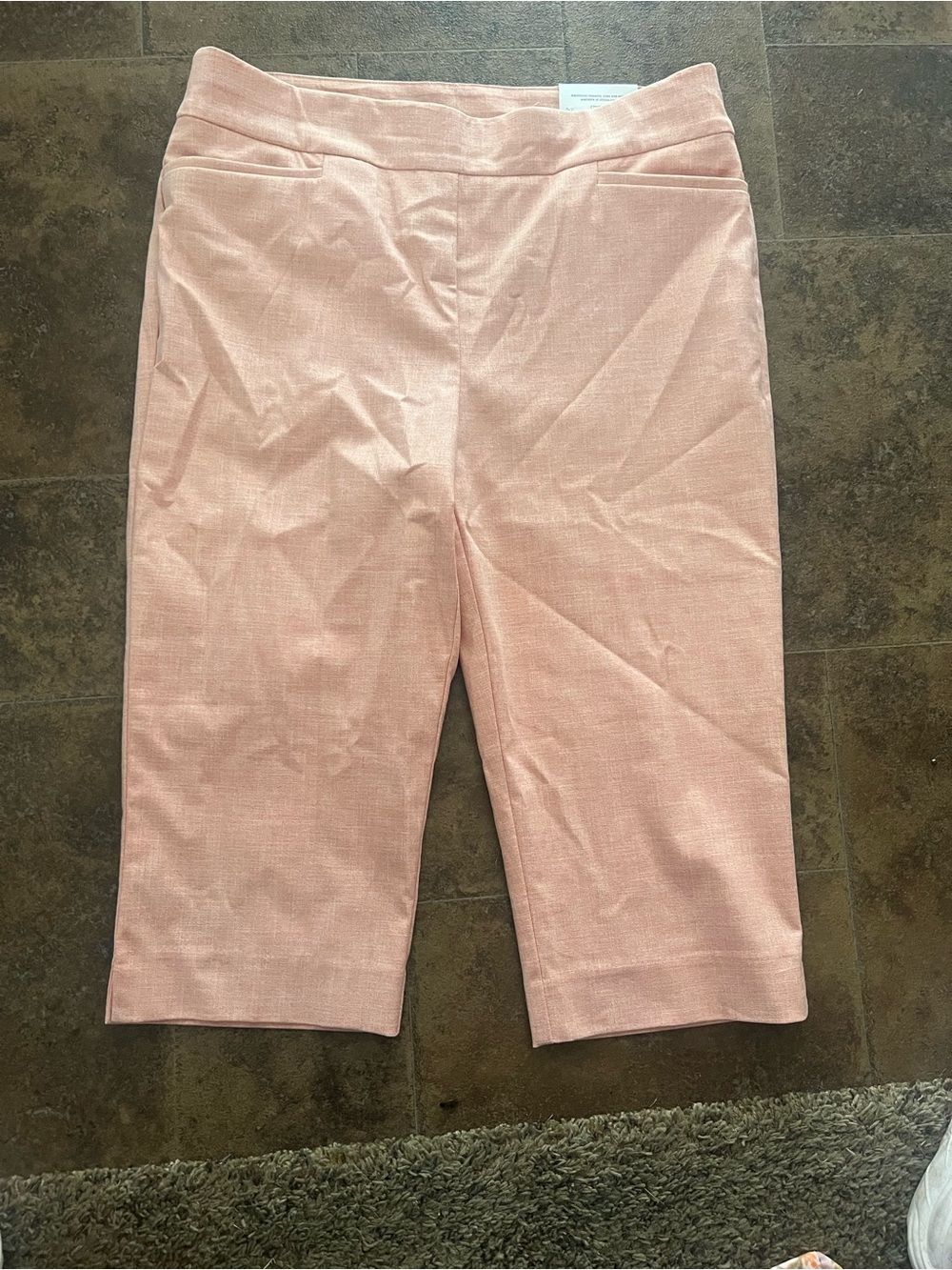 Chico's Peachy Cropped Dress Pants slimming 1.5 equal sz 10